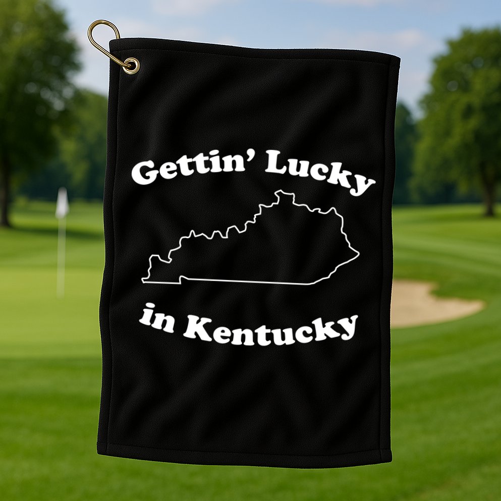 Gettin Lucky In Kentucky Cool Lucky In Kentucky Golf Towel