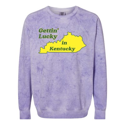 Gettin Lucky In Kentucky Cool Lucky In Kentucky Colorblast Crewneck Sweatshirt