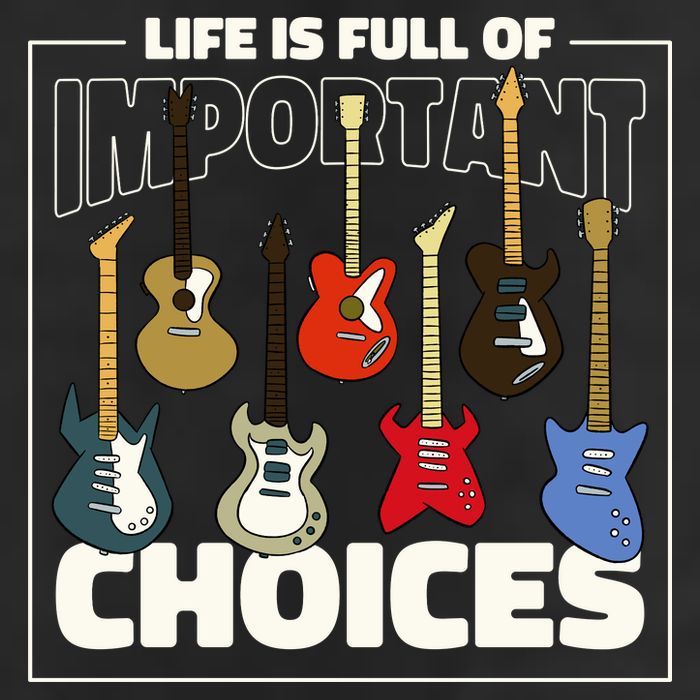 Guitar Life Is Full Of Important Choices Adult Drive Performance Visor