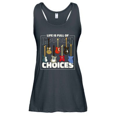 Guitar Life Is Full Of Important Choices Ladies Essential Flowy Tank