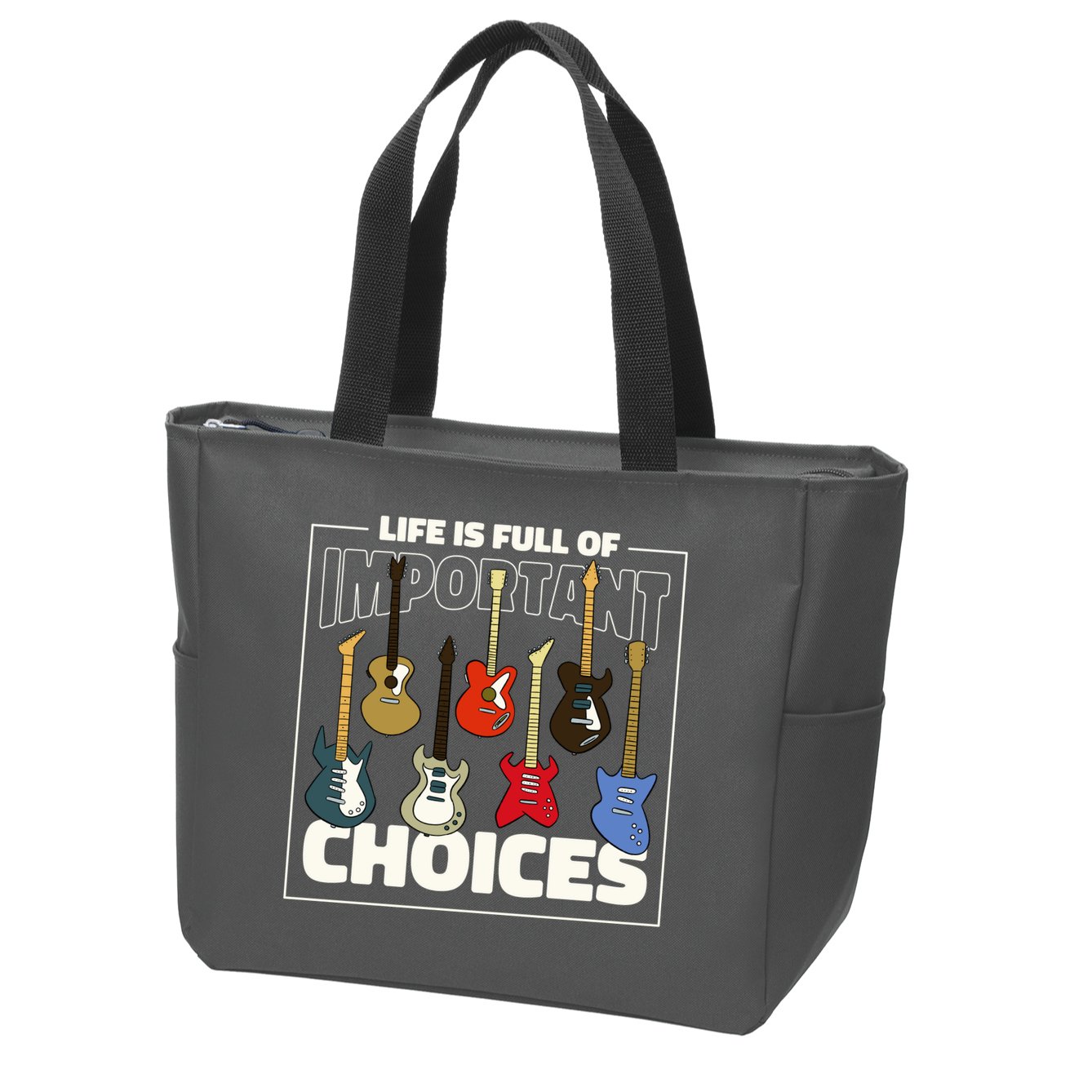 Guitar Life Is Full Of Important Choices Zip Tote Bag
