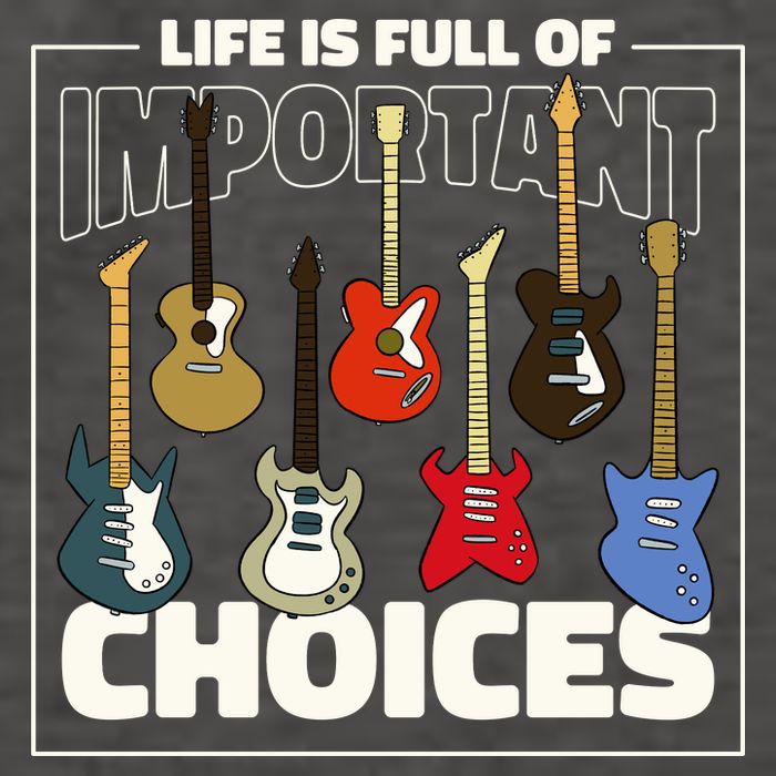 Guitar Life Is Full Of Important Choices Vector Backpack
