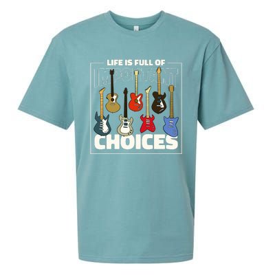 Guitar Life Is Full Of Important Choices Sueded Cloud Jersey T-Shirt