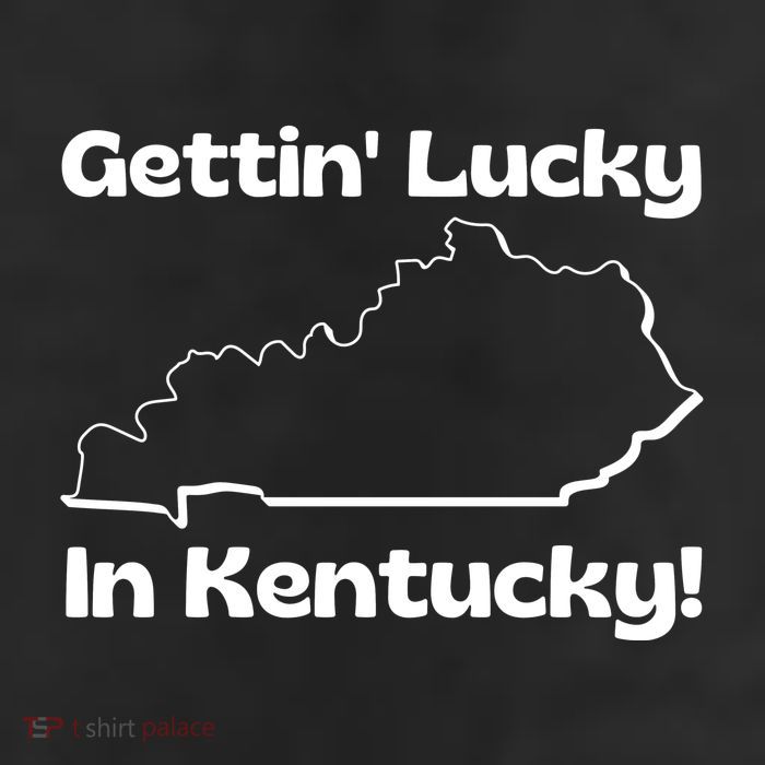 Gettin Lucky In Kentucky 7 Panel Mesh Trucker Snapback Hat