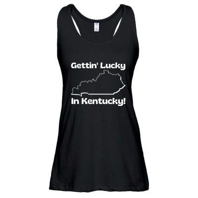 Gettin Lucky In Kentucky Ladies Essential Flowy Tank