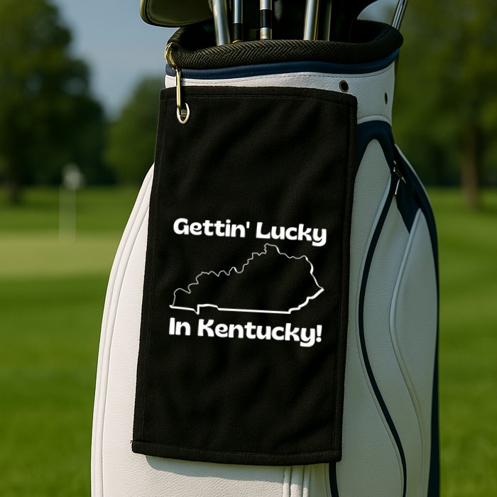 Gettin Lucky In Kentucky Golf Towel