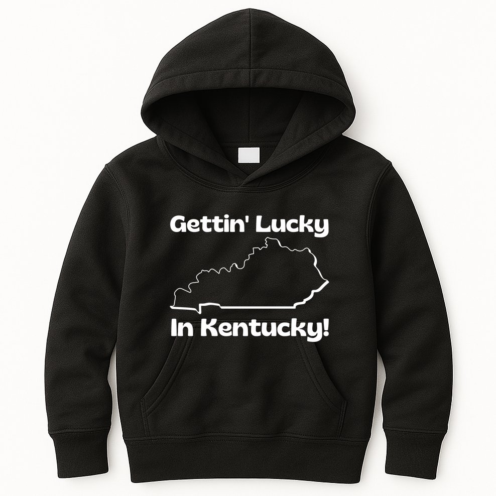 Gettin Lucky In Kentucky Kids Hoodie