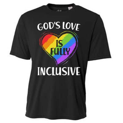 GodS Love Is Fully Inclusive Christian Pride Lgbt Cooling Performance Crew T-Shirt