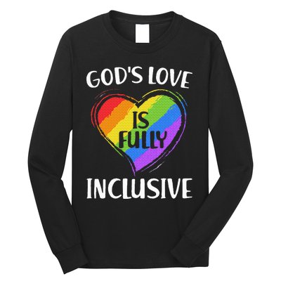 GodS Love Is Fully Inclusive Christian Pride Lgbt Long Sleeve Shirt