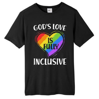 GodS Love Is Fully Inclusive Christian Pride Lgbt Tall Fusion ChromaSoft Performance T-Shirt