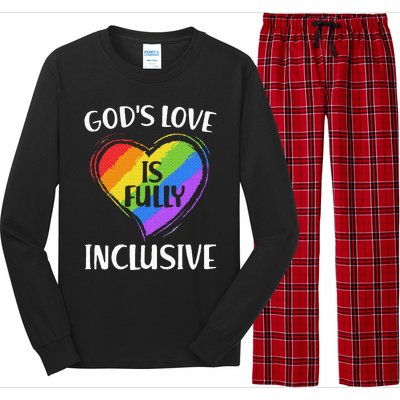 GodS Love Is Fully Inclusive Christian Pride Lgbt Long Sleeve Pajama Set