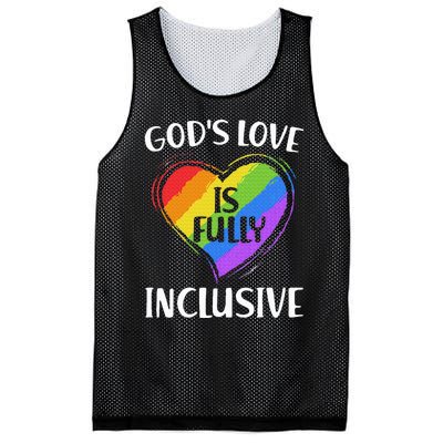 GodS Love Is Fully Inclusive Christian Pride Lgbt Mesh Reversible Basketball Jersey Tank