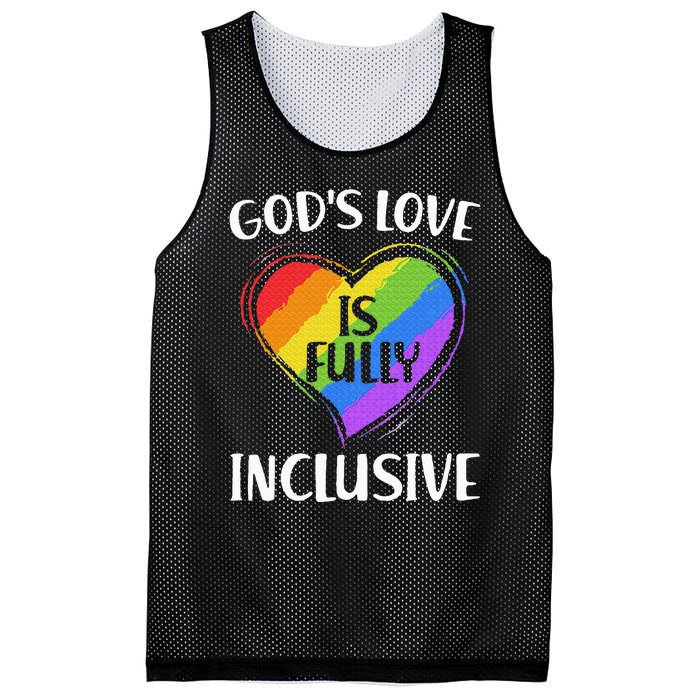 GodS Love Is Fully Inclusive Christian Pride Lgbt Mesh Reversible Basketball Jersey Tank