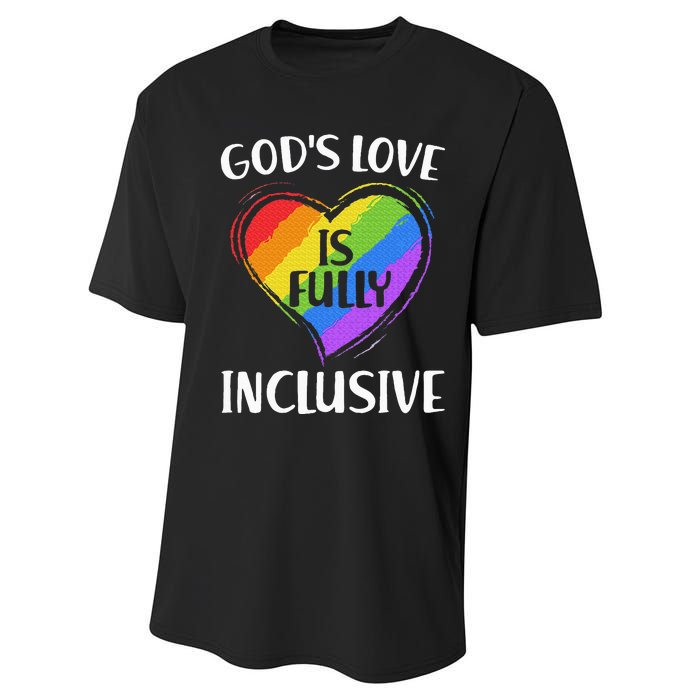 GodS Love Is Fully Inclusive Christian Pride Lgbt Performance Sprint T-Shirt