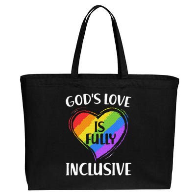 GodS Love Is Fully Inclusive Christian Pride Lgbt Cotton Canvas Jumbo Tote