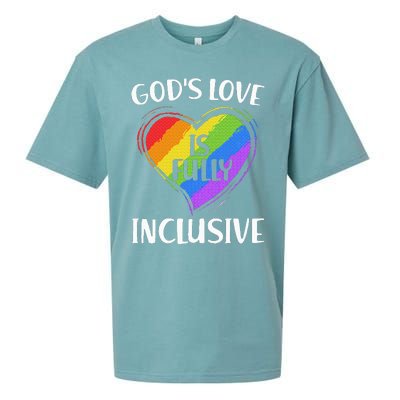 GodS Love Is Fully Inclusive Christian Pride Lgbt Sueded Cloud Jersey T-Shirt