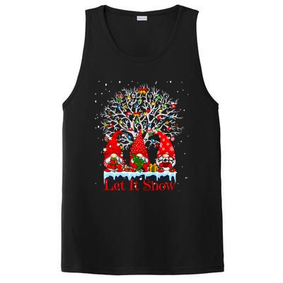 Gnome Let It Snow Christmas Lights Hanukkah Holiday Presents Gift PosiCharge Competitor Tank