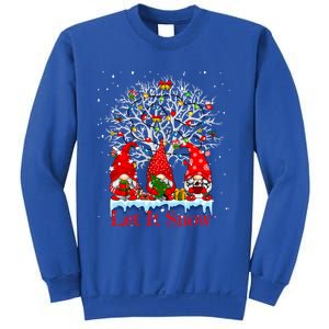 Gnome Let It Snow Christmas Lights Hanukkah Holiday Presents Gift Sweatshirt