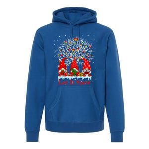 Gnome Let It Snow Christmas Lights Hanukkah Holiday Presents Gift Premium Hoodie