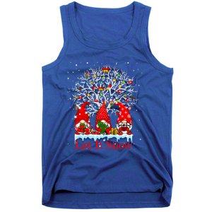 Gnome Let It Snow Christmas Lights Hanukkah Holiday Presents Gift Tank Top