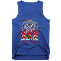 Gnome Let It Snow Christmas Lights Hanukkah Holiday Presents Gift Tank Top