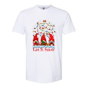 Gnome Let It Snow Christmas Lights Hanukkah Holiday Presents Gift Softstyle CVC T-Shirt