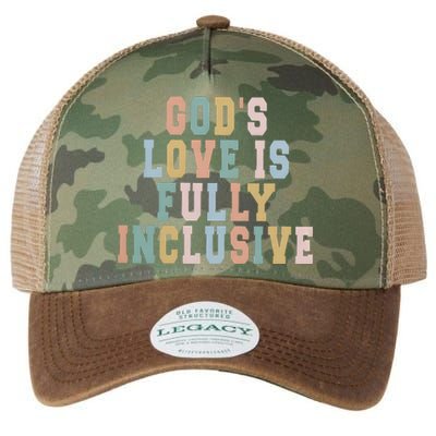 Gods Love Is Fully Inclusive Pride Legacy Tie Dye Trucker Hat