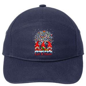 Gnome Let It Snow Christmas Lights Hanukkah Holiday Presents Cute Gift 7-Panel Snapback Hat