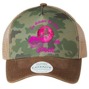 Guitar Lake In October We Wear Pink Breast Cancer Halloween Legacy Tie Dye Trucker Hat