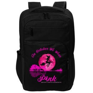 Guitar Lake In October We Wear Pink Breast Cancer Halloween Impact Tech Backpack