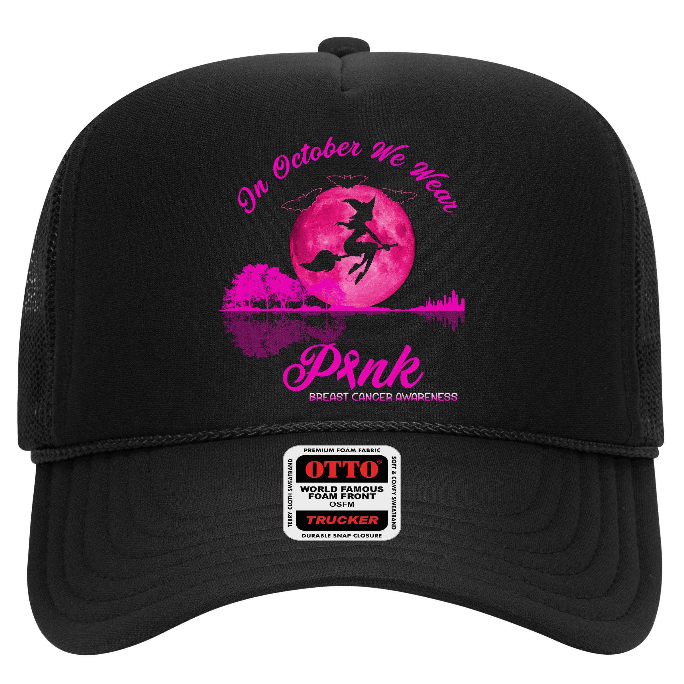 Guitar Lake In October We Wear Pink Breast Cancer Halloween Hat
