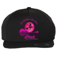 Guitar Lake In October We Wear Pink Breast Cancer Halloween Wool Snapback Cap