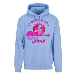 Guitar Lake In October We Wear Pink Breast Cancer Halloween Unisex Surf Hoodie