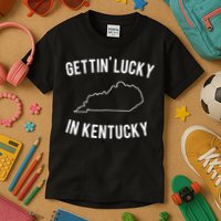 Gettin Lucky In Kentucky Kids T-Shirt