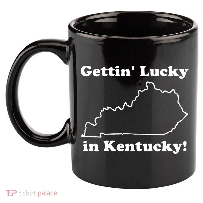 Gettin Lucky In Kentucky 11oz C Handle Ceramic Mug