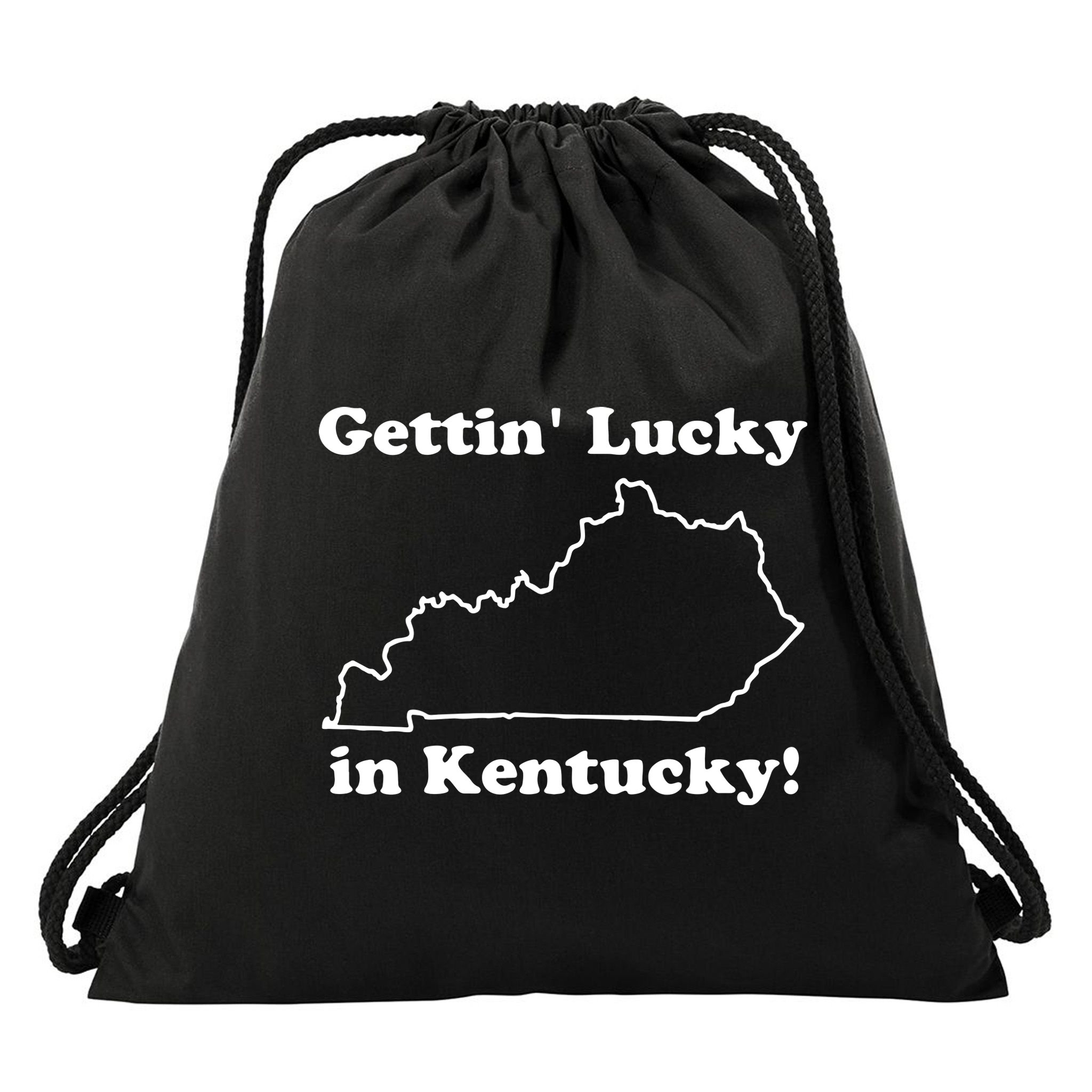 Gettin Lucky In Kentucky Drawstring Bag