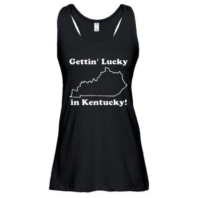 Gettin Lucky In Kentucky Ladies Essential Flowy Tank