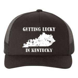 Getting Lucky In Kentucky Distressed Kentucky Yupoong Adult 5-Panel Trucker Hat