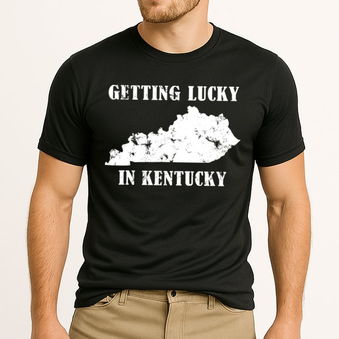 Getting Lucky In Kentucky Distressed Kentucky Cooling Performance Crew T-Shirt