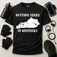 Getting Lucky In Kentucky Distressed Kentucky Cooling Performance Crew T-Shirt