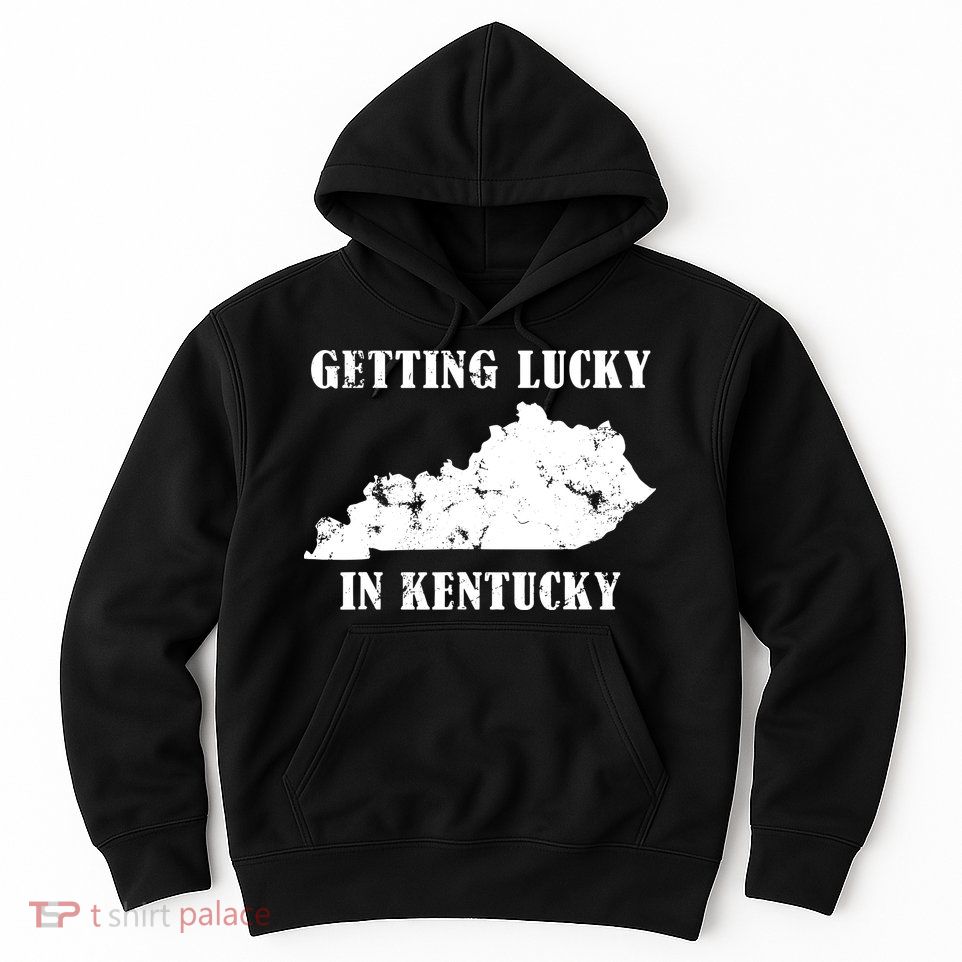 Getting Lucky In Kentucky Distressed Kentucky Hoodie