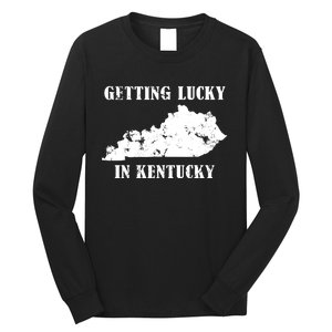 Getting Lucky In Kentucky Distressed Kentucky Long Sleeve Shirt