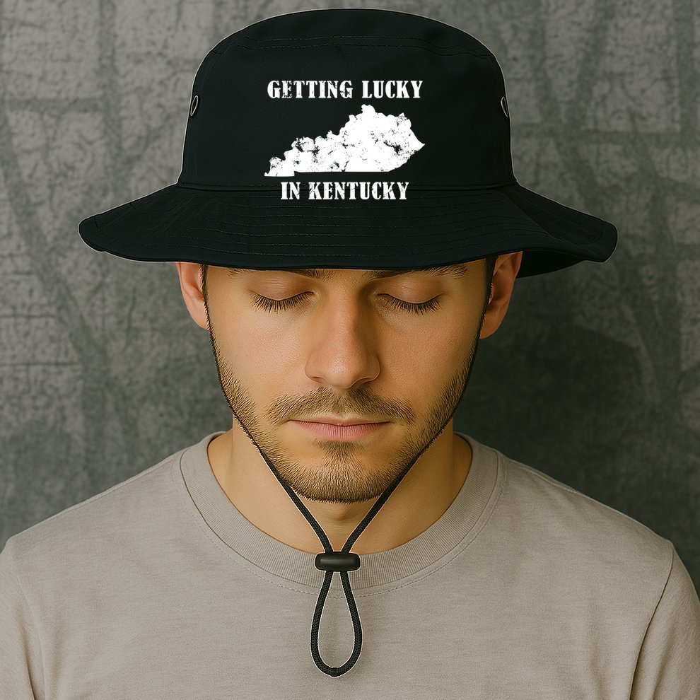 Getting Lucky In Kentucky Distressed Kentucky Bucket Hat