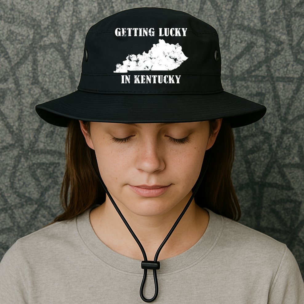 Getting Lucky In Kentucky Distressed Kentucky Bucket Hat