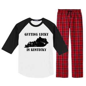 Getting Lucky In Kentucky Distressed Kentucky Raglan Sleeve Pajama Set