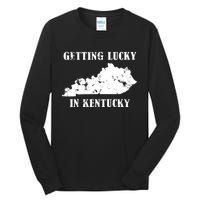 Getting Lucky In Kentucky Distressed Kentucky Tall Long Sleeve T-Shirt