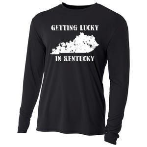 Getting Lucky In Kentucky Distressed Kentucky Cooling Performance Long Sleeve Crew