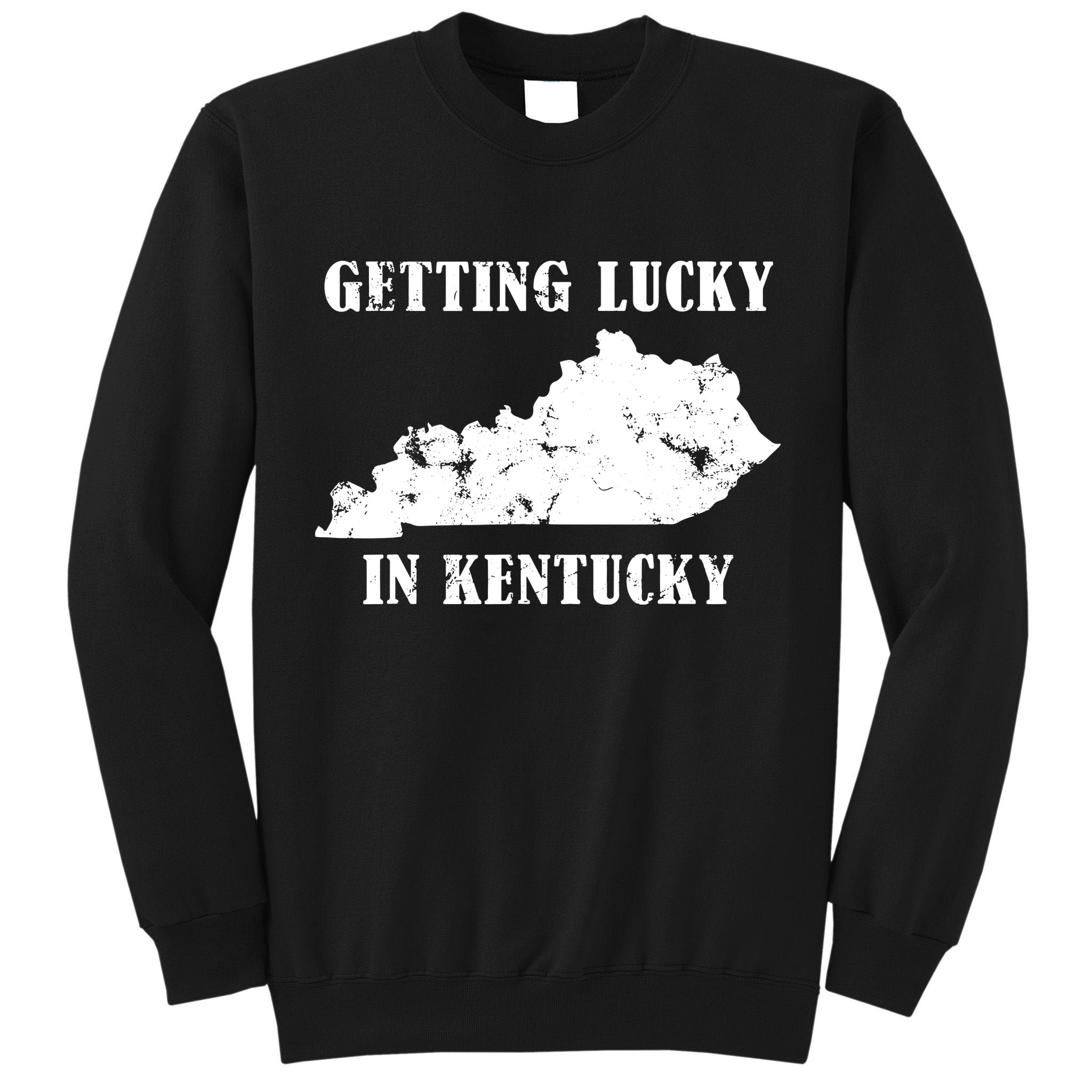 Getting Lucky In Kentucky Distressed Kentucky Tall Sweatshirt