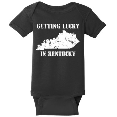 Getting Lucky In Kentucky Distressed Kentucky Baby Bodysuit