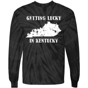 Getting Lucky In Kentucky Distressed Kentucky Tie-Dye Long Sleeve Shirt